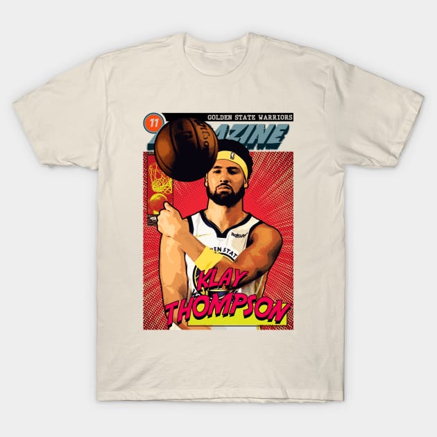 Klay Thompson - Comics Magazine Retro 90s T-Shirt by Puaststrol